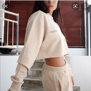 Pangaia long sleeve crop top